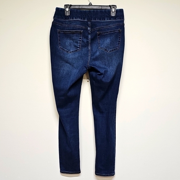 Westport Blue Jeggings with Stretch, Tapered Fit & Wide Waistband, Faux Pockets - Picture 4 of 10